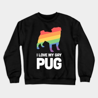 Pug - Funny Gay Dog LGBT Pride Crewneck Sweatshirt